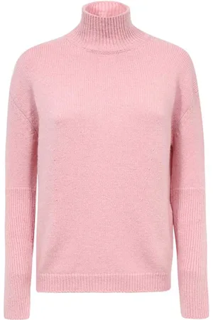 Tom Ford Strik, Dame, Lyserød, XS, Uld, Ribstrikket Uldblandingstrøje