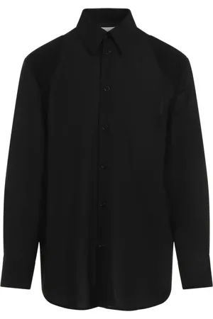 Jil Sander Skjorte, Herre, Sort, M, Uld, Sort Skjorte