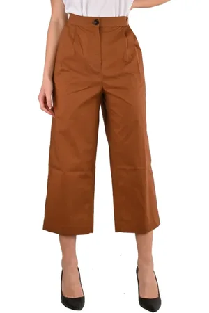 Woolrich Bukser, Dame, Brun, L, Bomuld, Højtaljede Bomuldsbukser