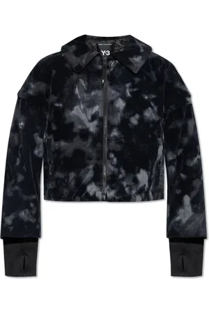Y-3 Jakke, Dame, Sort, XL, Jakke med fløjlsfinish
