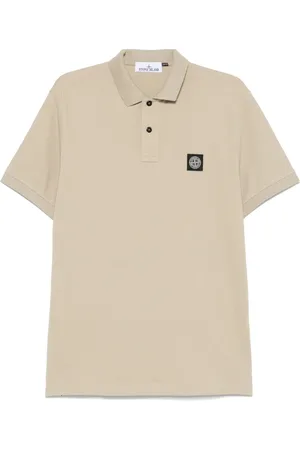 Stone Island Top, Herre, , 3XL, Bomuld, Logo Patch Kortærmet Polo Shirt