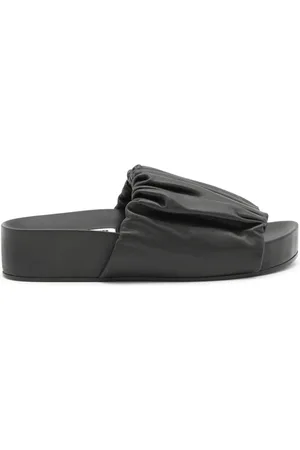 Jil Sander Sko, Dame, Sort, 36 EU, Uld, Sort flade sko - Stilfulde og alsidige