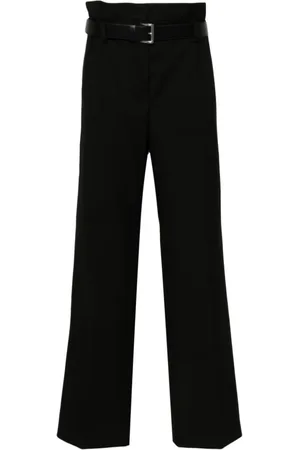 Prada Bukser, Dame, Sort, S, Gabardine Wide Leg Bukser