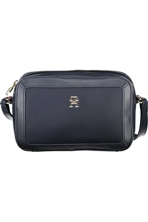 Tommy Hilfiger Taske, Dame, Blå, ONE SIZE, Uld, Crossbody taske med lynlåslukning