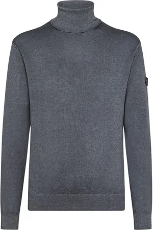 Peuterey Strik, Herre, Grå, M, Uld, Acid-Dyed Merino Uld Sweater