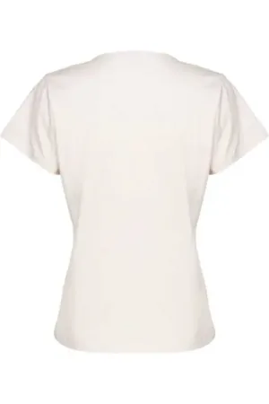 Pinko Top, Dame, Hvid, L, Bomuld, Kortærmet T-shirt