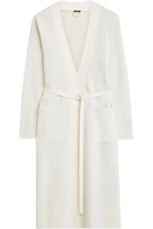Joseph Strik, Dame, , M, Uld, Silkeuld Lang Cardigan Ivory Combo