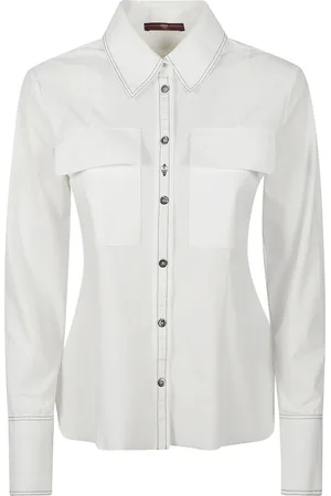 High Bluser & Skjorter, Dame, Hvid, M, Nylon, Hvide Skjorter
