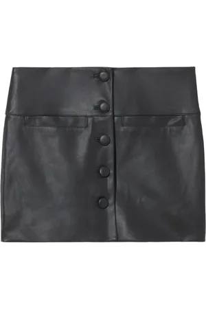 Proenza Schouler Nederdel, Dame, Sort, M, Læder, Faux Leather Mini Skirt