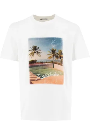 Jacob Cohen Top, Herre, Hvid, XL, Bomuld, Vintage Crew-neck Bomulds T-shirt
