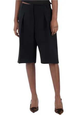 Jacquemus Shorts, Dame, Sort, M, Uld, High Waist Bermuda Shorts Ovalo