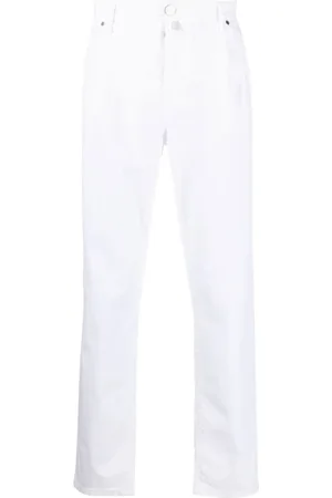 Incotex Jeans, Herre, Hvid, W31, Bomuld, Straight Jeans