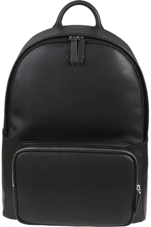 Emporio Armani Taske, Herre, Sort, ONE SIZE, Logo Plaque Rygsæk
