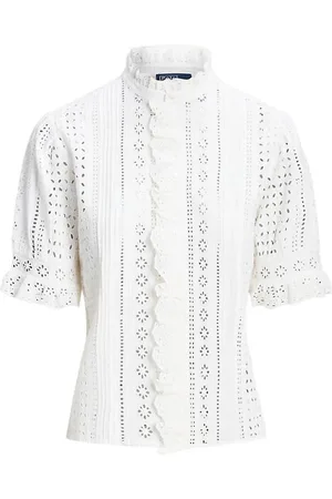 Ralph Lauren Bluser & Skjorter, Dame, Hvid, XL, Afslappet Skjorte