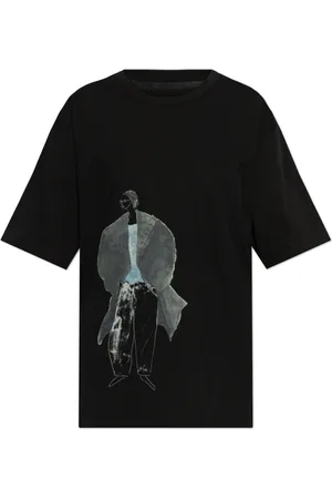 Y-3 Top, Dame, Sort, L, Bomuld, T-shirt med print