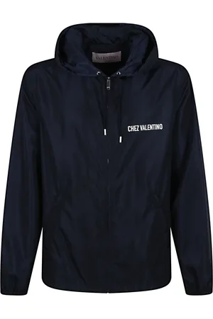 VALENTINO GARAVANI Jakke, Herre, Blå, M, Uld, Letvægts Windbreaker Jakke