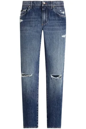 Dolce & Gabbana Jeans, Herre, Blå, XL, Indigo Klassiske Fem-Lomme Jeans