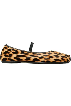 Tory Burch Sko, Dame, Brun, 37 EU, Læder, Leopard Print Ballerina Sko