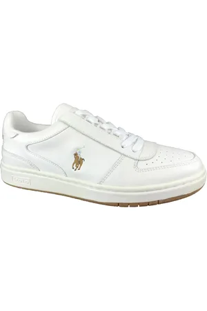 Ralph Lauren Sko, Herre, Hvid, 41 EU, Læder, Court PP Sneakers