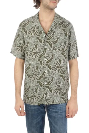 Woolrich Skjorte, Herre, Flerfarvet, L, Tropical Bowling Shirt 6618