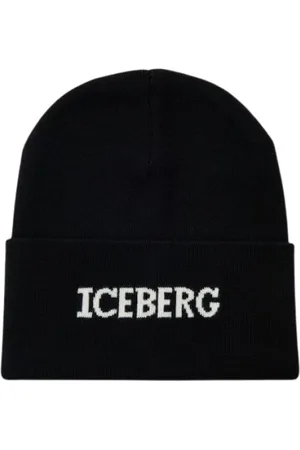 Iceberg Tilbehør, Herre, Sort, ONE SIZE, Uld, Sort Uld Bonnet Hue