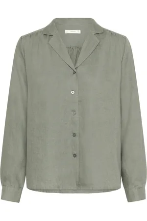 INWEAR Bluser & Skjorter, Dame, Grøn, XL, Tyl, Linen Skjorte Bluse