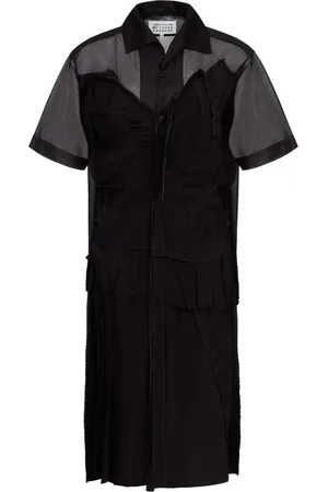 Maison Margiela Kjole, Dame, Sort, S, Sort Midi Kjole Elegant Stil