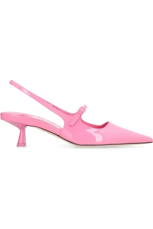 Jimmy Choo Sko, Dame, Lyserød, 36 EU, Læder, Laklæder Slingback Pumps
