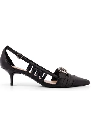 Pinko Sko, Dame, Sort, 38 EU, Læder, Nappa læder slingback pumps med spids tå