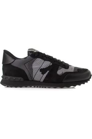 VALENTINO GARAVANI Sko, Herre, Sort, 42 1/2 EU, Uld, Camouflage Rockrunner Sneakers