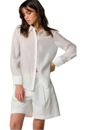 Kocca Bluser & Skjorter, Dame, Hvid, XS, Uld, Stilfuld skjorte