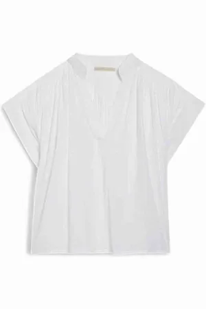 Vanessa Bruno Bluser & Skjorter, Dame, Hvid, XS/S, Bomuld, Let sommerbluse med kimonoærmer