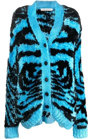 Serafini Strik, Dame, Flerfarvet, XS, Faux Fur, Viskose Fur Cardigan
