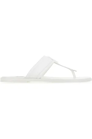 Tom Ford Sko, Herre, Hvid, 39 EU, Læder, Hvide læder slippers med tårem