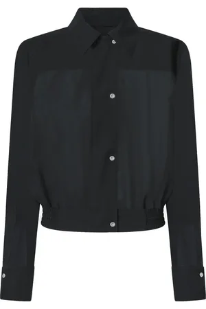 Pinko Bluser & Skjorter, Dame, Sort, S, Polyester, Let bomber-inspireret georgette skjorte