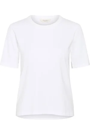 Part Two Top, Dame, Hvid, L, Bomuld, Lys hvid T-shirt med korte ærmer