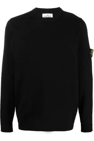Stone Island Strik, Herre, Sort, M, Bomuld, Sort sweater
