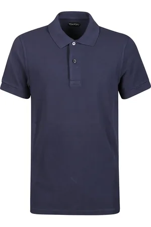 Tom Ford Top, Herre, Blå, M, Tennis Piquet Polo Shirt