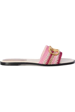 VALENTINO GARAVANI Sko, Dame, Flerfarvet, 40 EU, Læder, VLogo Signature Slide Sandaler