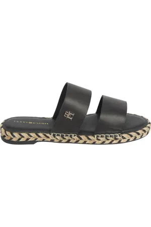 Tommy Hilfiger Sko, Dame, Sort, 38 EU, Læder, Læder Espadrillosandal