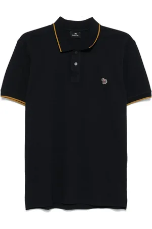 Paul Smith Top, Herre, Blå, XL, Blå Polo Skjorte med Kontrast Trim
