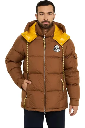 Moncler Jakke, Herre, Brun, XL, Vandtæt Pufferjakke Mariveles