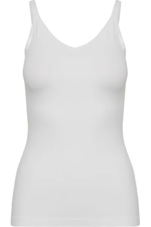 Part Two Top, Dame, Hvid, L/XL, Uld, Justerbar Top med Tætsiddende Pasform