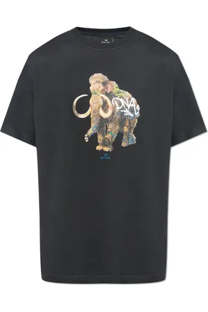 Paul Smith Top, Herre, Sort, 2XL, Bomuld, Graffiti Mammoth Bomulds T-shirt