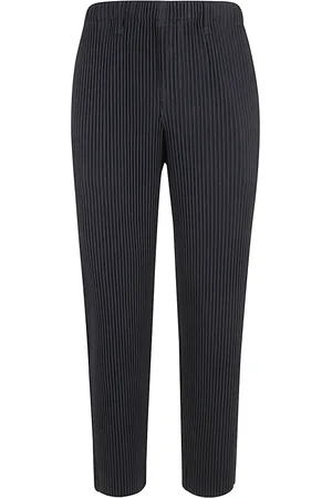 Issey Miyake Bukser, Herre, Blå, L, Polyester, Basics Slim-fit Bukser