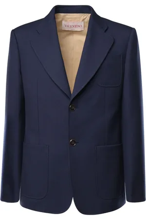 VALENTINO GARAVANI Jakke, Herre, Blå, L, Uld, Slim Fit Blazer