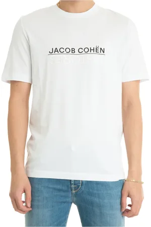 Jacob Cohen Top, Herre, Hvid, M, Bomuld, Maxi Logo Bomulds T-shirt