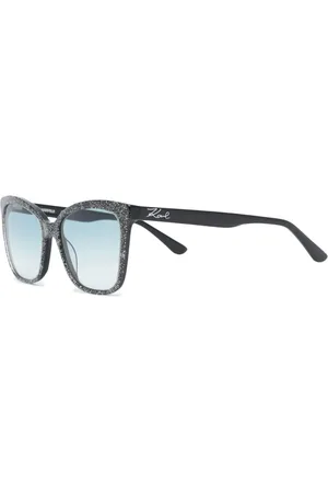 Karl Lagerfeld Tilbehør, Dame, Sort, 54 MM, Uld, Stilfulde Hverdags Solbriller