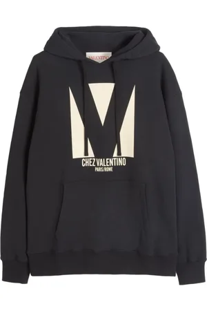VALENTINO GARAVANI Sweathshirts & Hoodies, Herre, Sort, S, Bomuld, Chez Valentino Hættetrøje