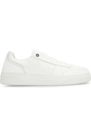 Represent Sko, Herre, Hvid, 43 EU, Læder, Kornet Læder Lav-Top Sneakers